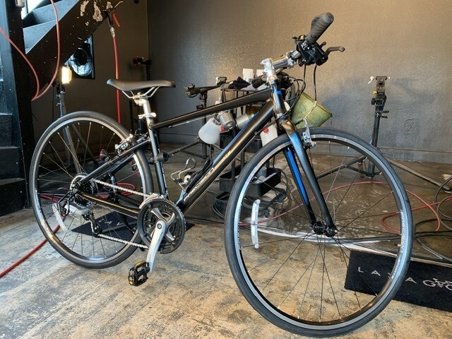 ラバッジョ 自転車の洗車専門店の洗車風景